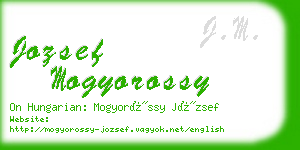 jozsef mogyorossy business card